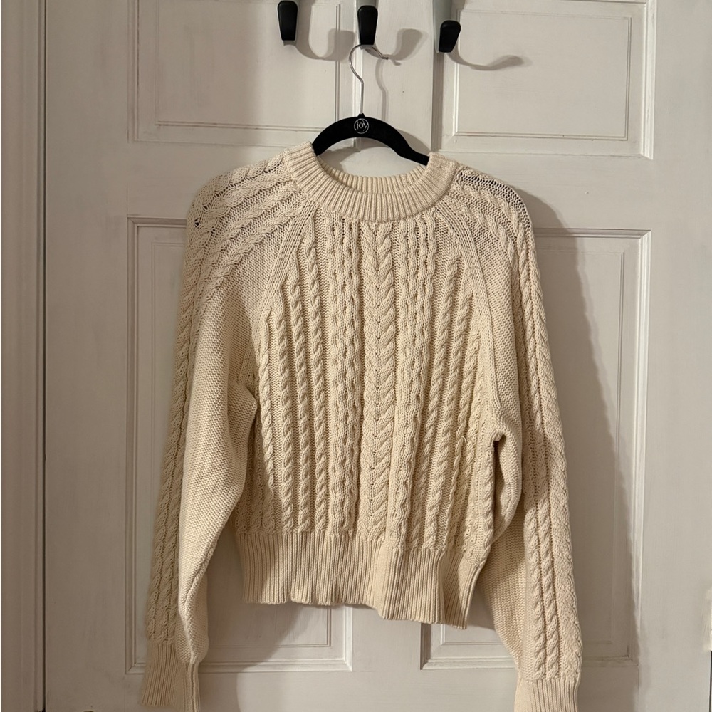 Cable Knit Cream Sweater